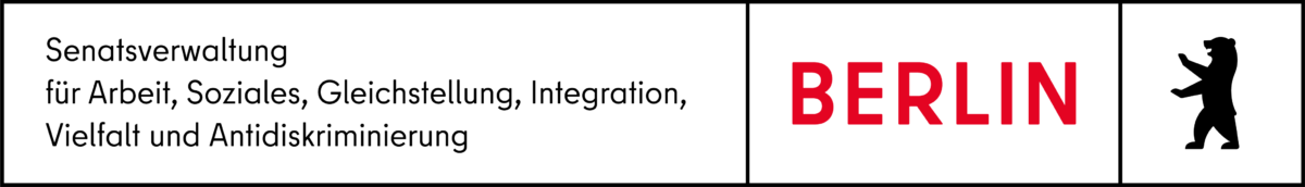 Logo der Senatsverwaltung für Arbeit, Soziales, Gleichstellung, Integration, Vielfalt und Antidiskriminierung